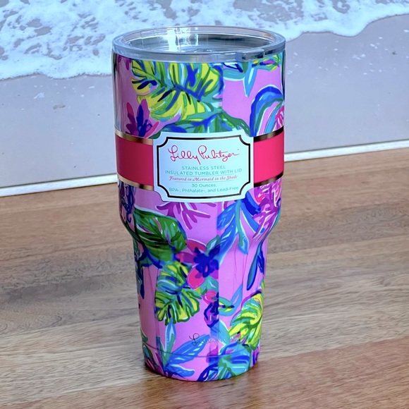 LAST ONE Lilly Pulitzer Metal Tumbler  in Mermaid in the Shade NWT - Picture 9 of 10